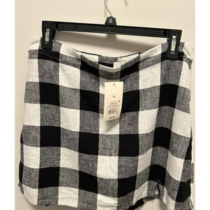 a new day black and white plaid skort size 10